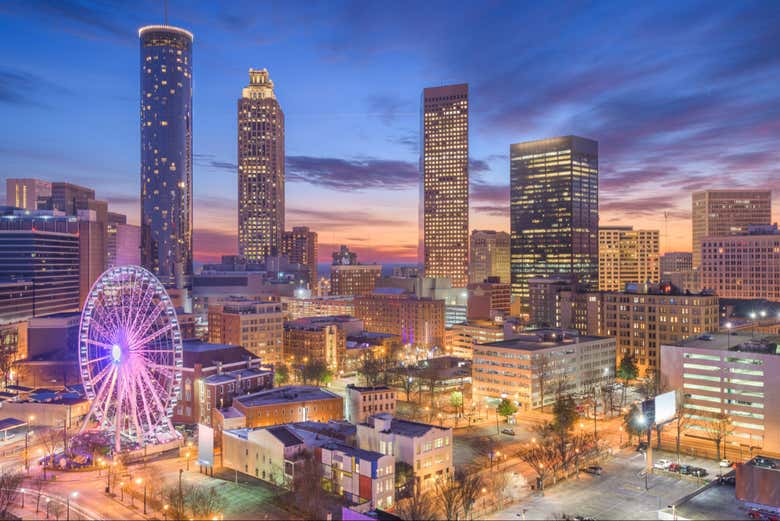 Atlanta bajo las luces de la ciudad