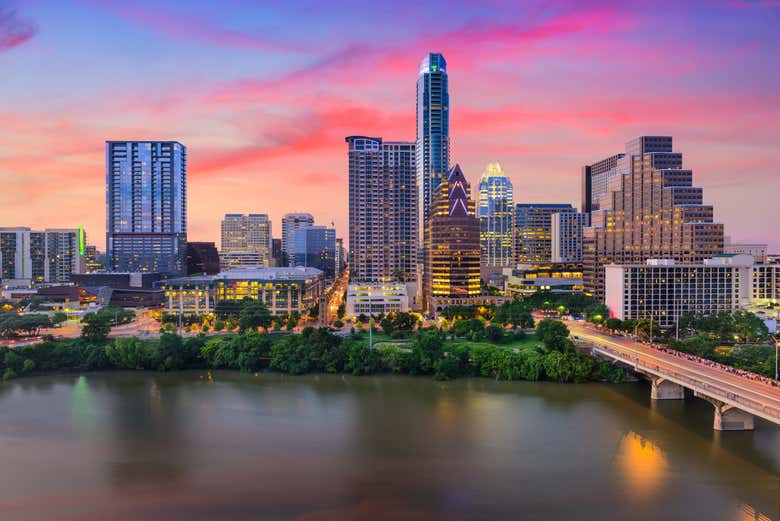 Cores de entardecer em Austin