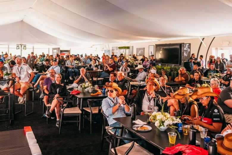 Disfrutando de la competición de la F1 de Estados Unidos