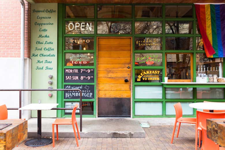 Uma das cafeterias de Austin