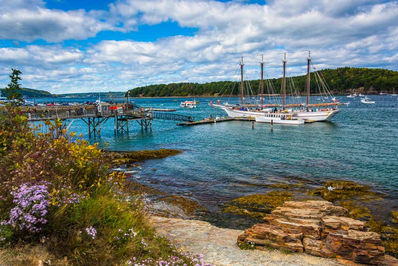 Barcos en el puerto de Bar Harbor