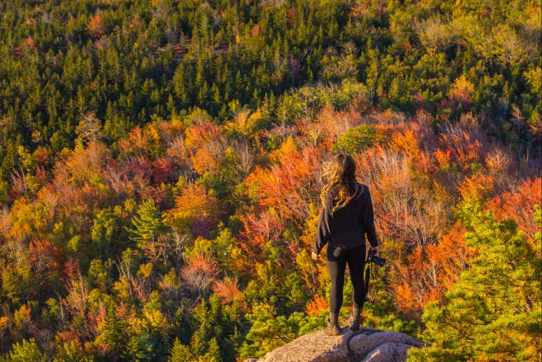 Disfrutando de las vistas del Parque Nacional Acadia