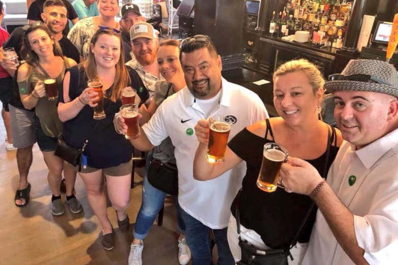 Enjoying the Boston Independence Pub Crawl
