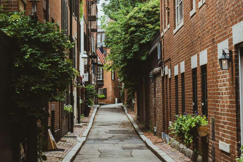 Clásicas callejuelas del centro de Boston