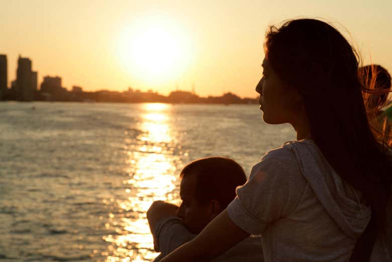 Disfrutando del atardecer