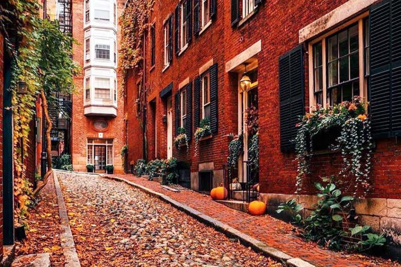 Calles de Boston en otoño