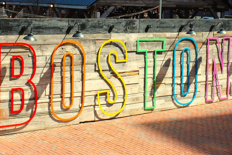 Una scritta fra le strade di Boston