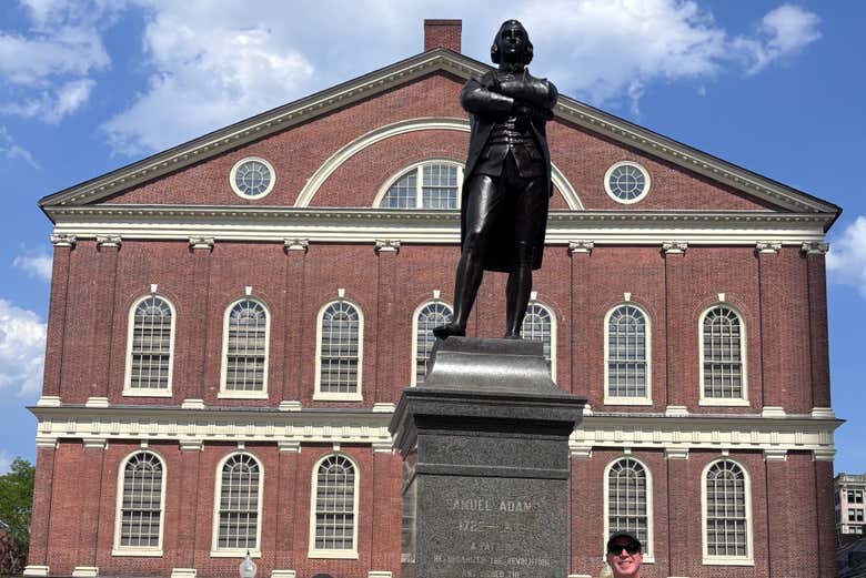 See the statue of Samuel Adams in front of Faneuil Hall