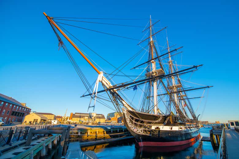 Admire the USS Constitution boat