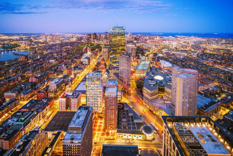 The busy streets of Boston