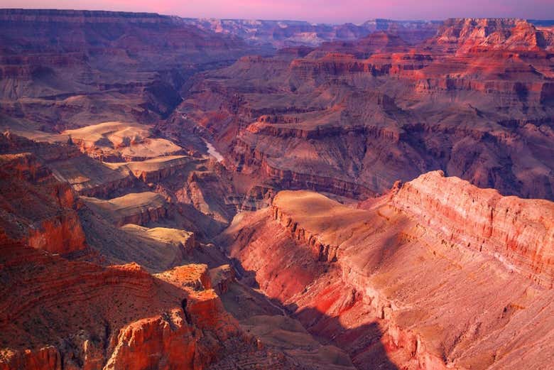 Paisajes rojizos del Gran Cañón