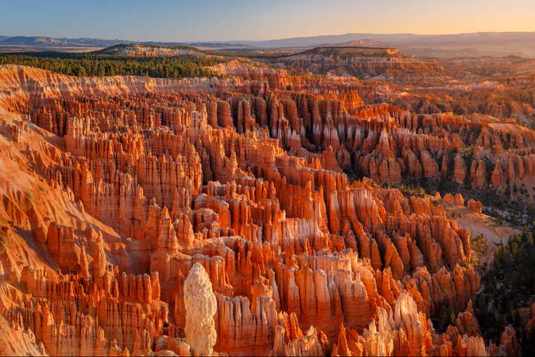 An aerial view of Bryce Canyon