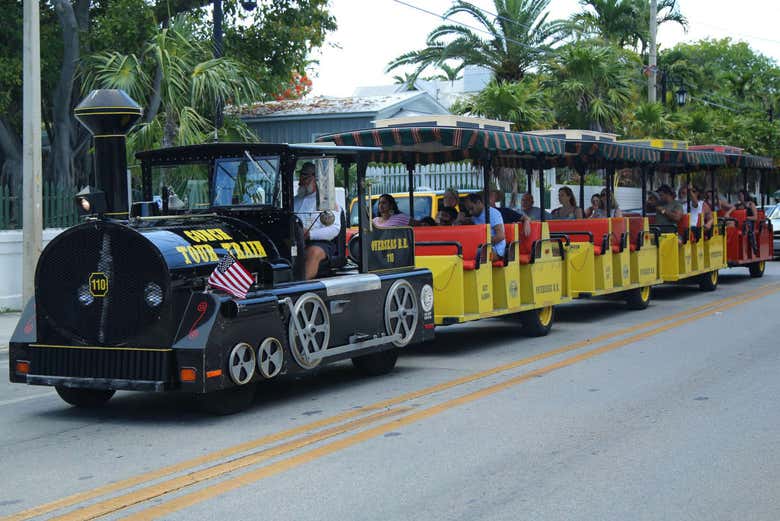 A bordo do trem turístico
