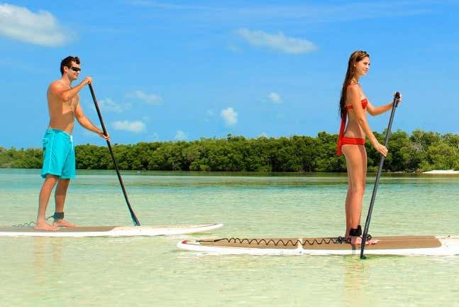 Praticando paddle surf a Key West