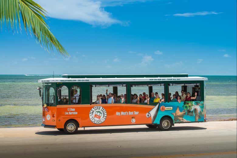 Panorâmica do trólebus turístico de Key West