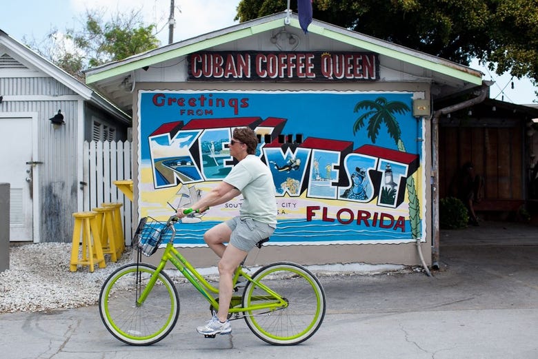 Pedalling through Key West