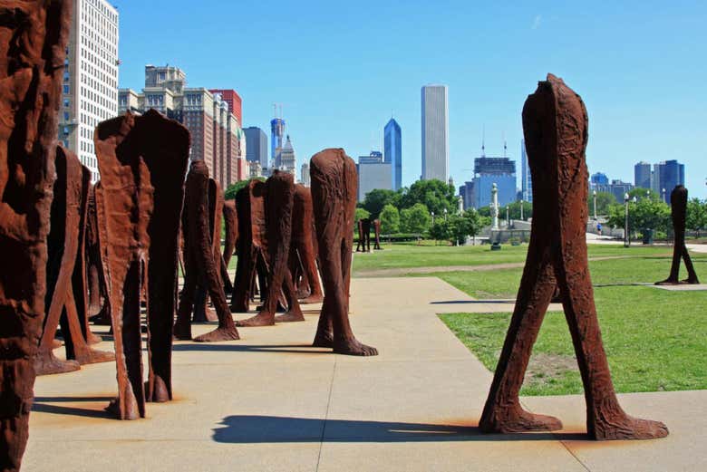 Esculturas no Grant Park
