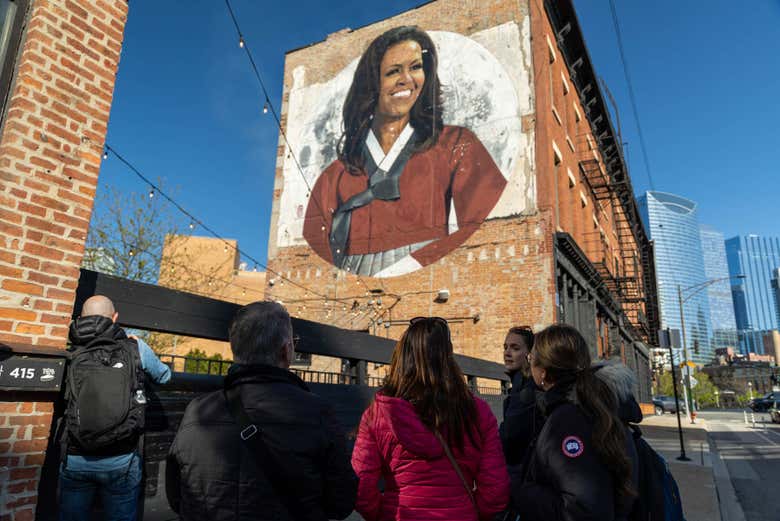 Fresque de Michelle Obama