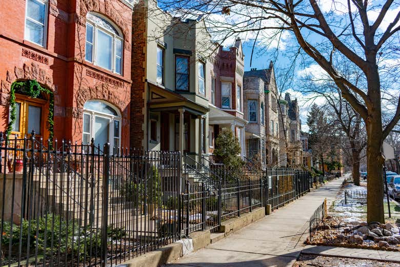 Fila di case a Wicker Park