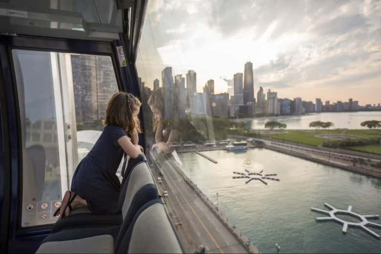 Vistas de Chicago desde la Centennial Wheel