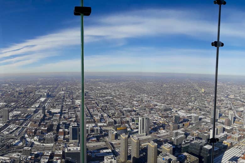Vistas de Chicago a partir do Skydeck Chicago, na Willis Tower