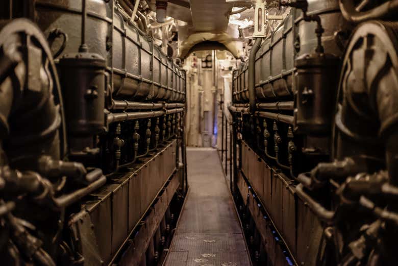 À l'intérieur d'un sous-marin dans le musée