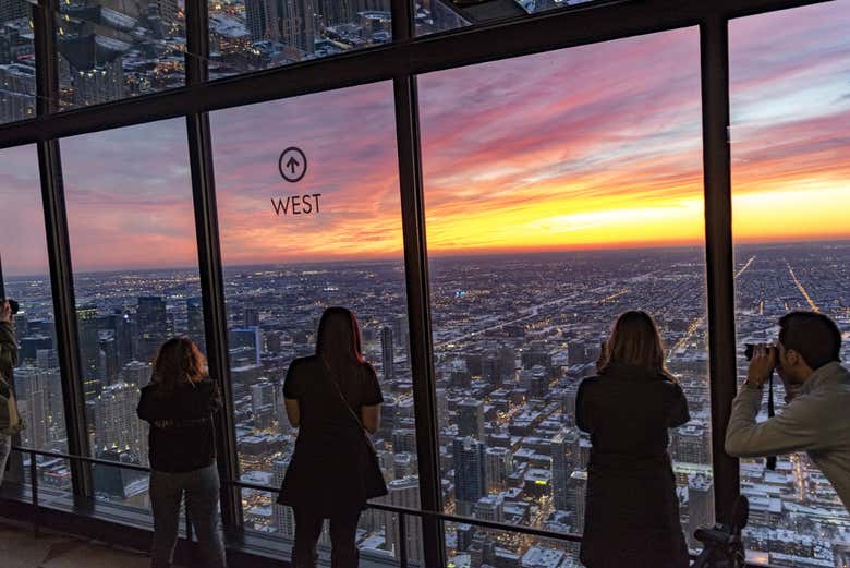 Pôr do sol em Chicago