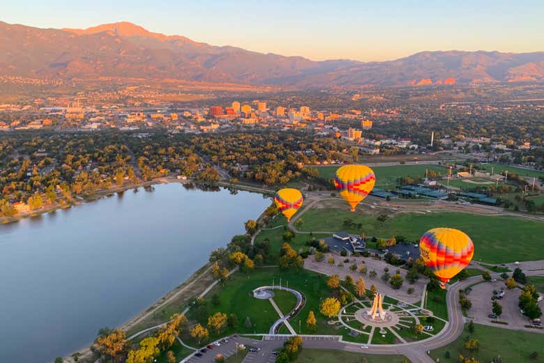 Admirando as vistas de Colorado Springs