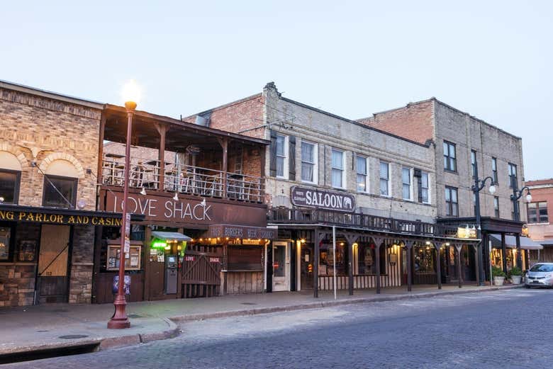 Calle típica en Fort Worth