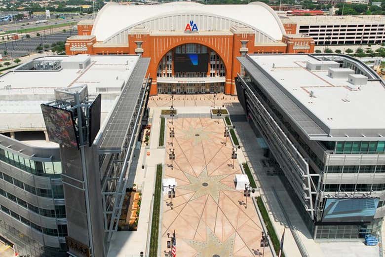 Vistas aéreas del estadio American Airlines Center