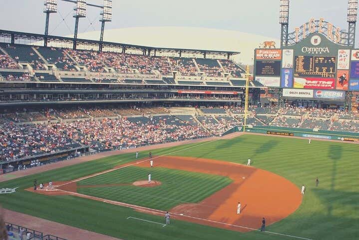 Los Detroit Tigers en pleno partido
