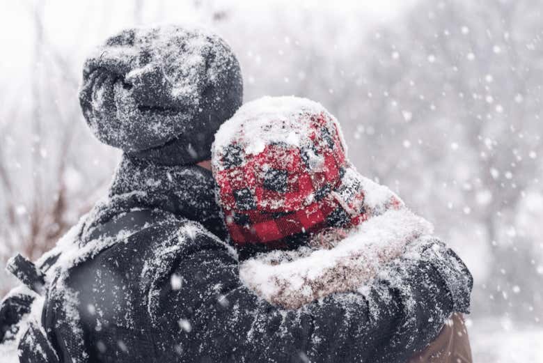 Couple in the snow
