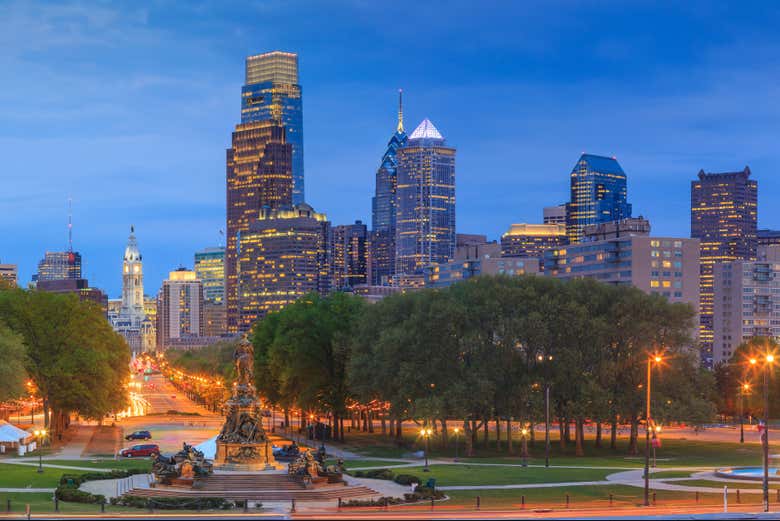 Filadelfia al caer la noche