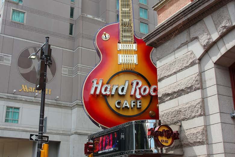 Entrada del Hard Rock Cafe Filadelfia