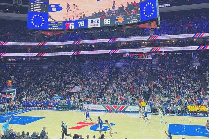 Desfrutando de um partido da NBA