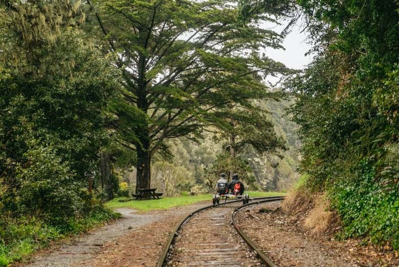Rail bike por Fort Bragg