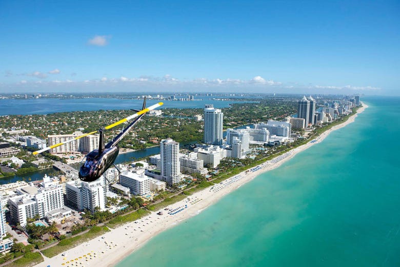 During the helicopter ride in Miami