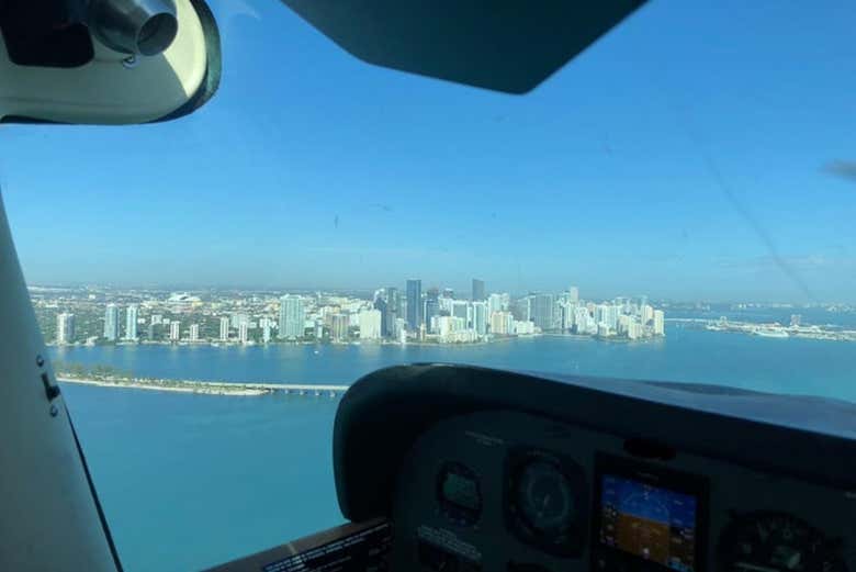 Vistas de Miami do monomotor