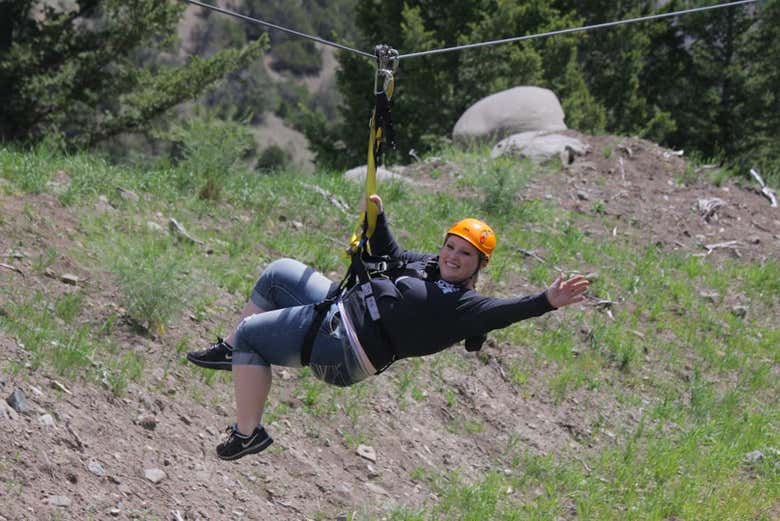 Sulle zip line di Stermitz Ranch