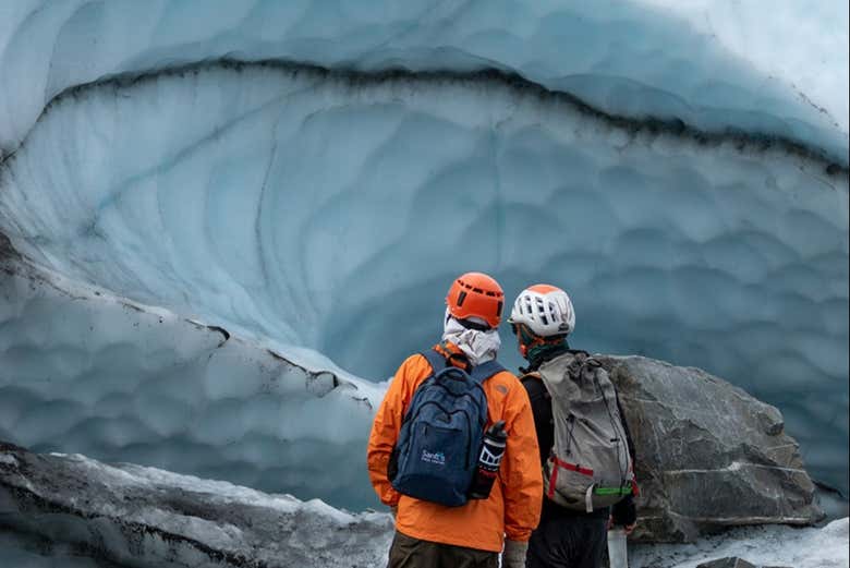 Veremos paisajes impresionantes del glaciar Matanuska 