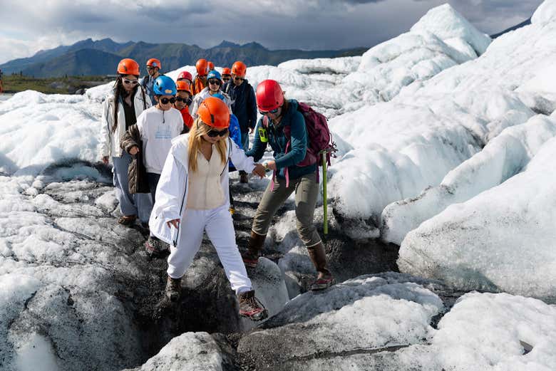 Aventura para grandes y pequeños en el glaciar Matanuska