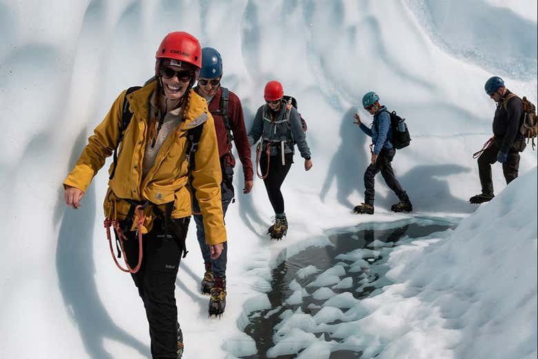 Momento da foto no glaciar Matanuska!