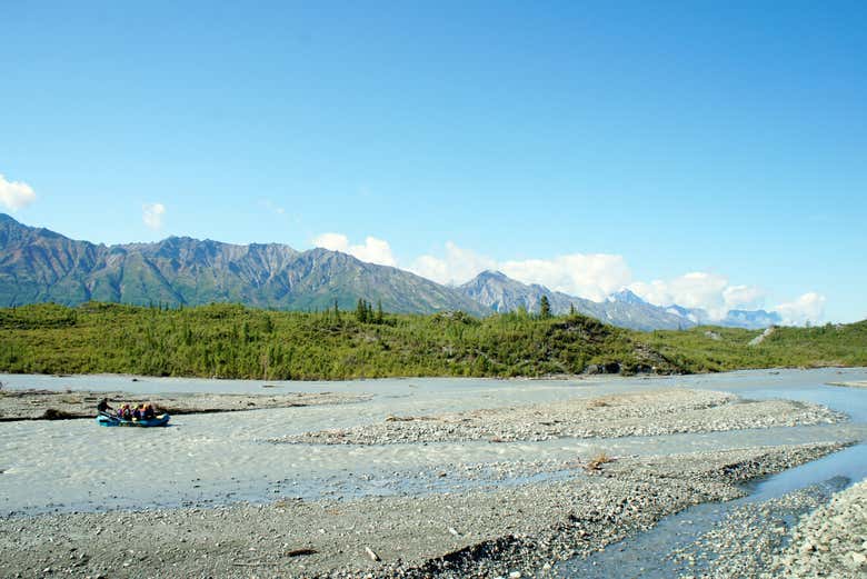 El río Matanuska tiene un característico tono lechoso
