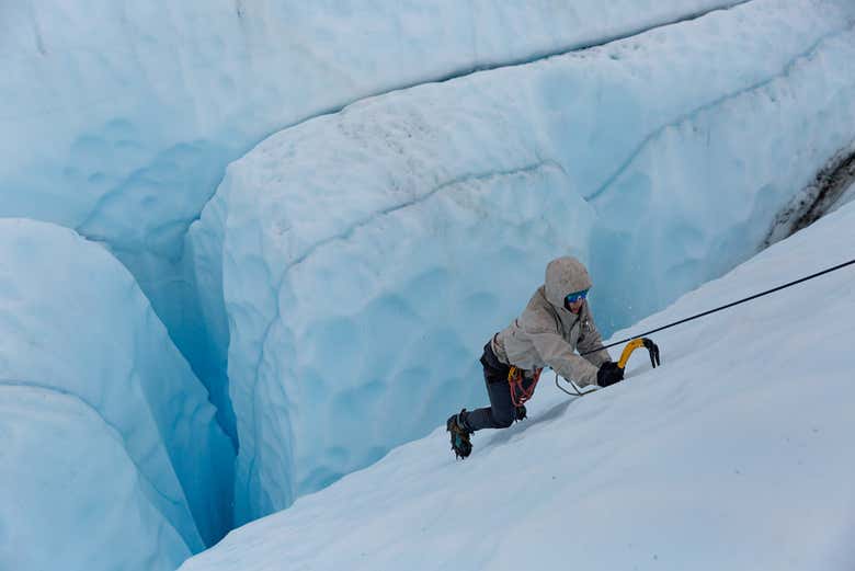 Aprenderemos as melhores técnicas de escalada no gelo