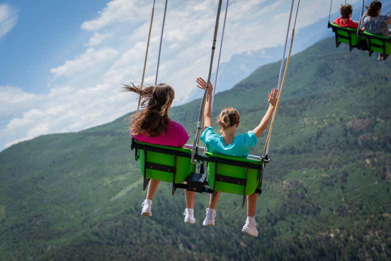 Uma das atrações do Glenwood Caverns Adventure Park