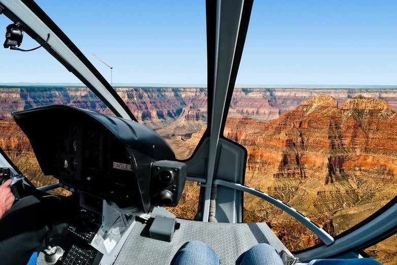 Flying over the Grand Canyon