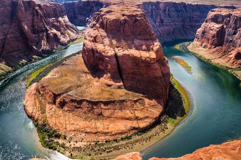 The Colorado River passing through the Grand Canyon