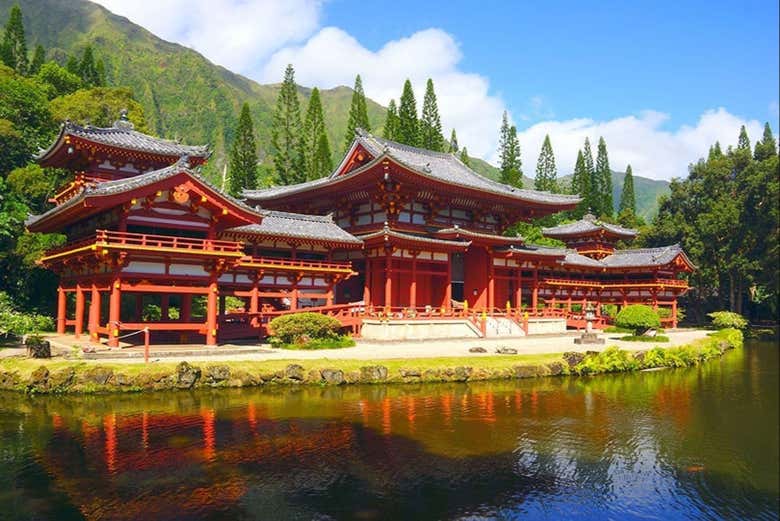 El Templo Byodo-In, una réplica de un santuario japonés