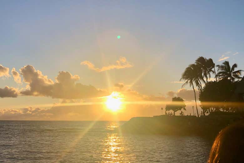 Tramonto su Honolulu
