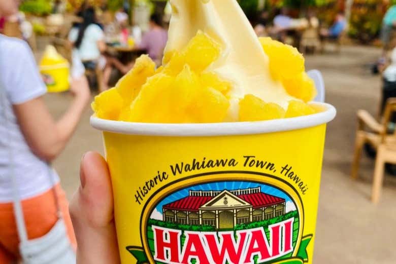Stopping for some Hawaiian ice cream